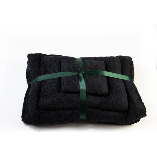 3 Piece Premium Quality Bath towel Set, water absorber towel, 100% cotton soft black bath towel