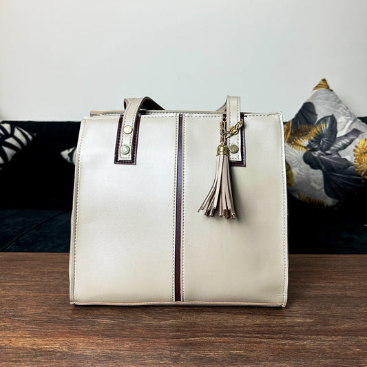 Shoulder Bag for White/Office Bag for Ladies White MFD-307