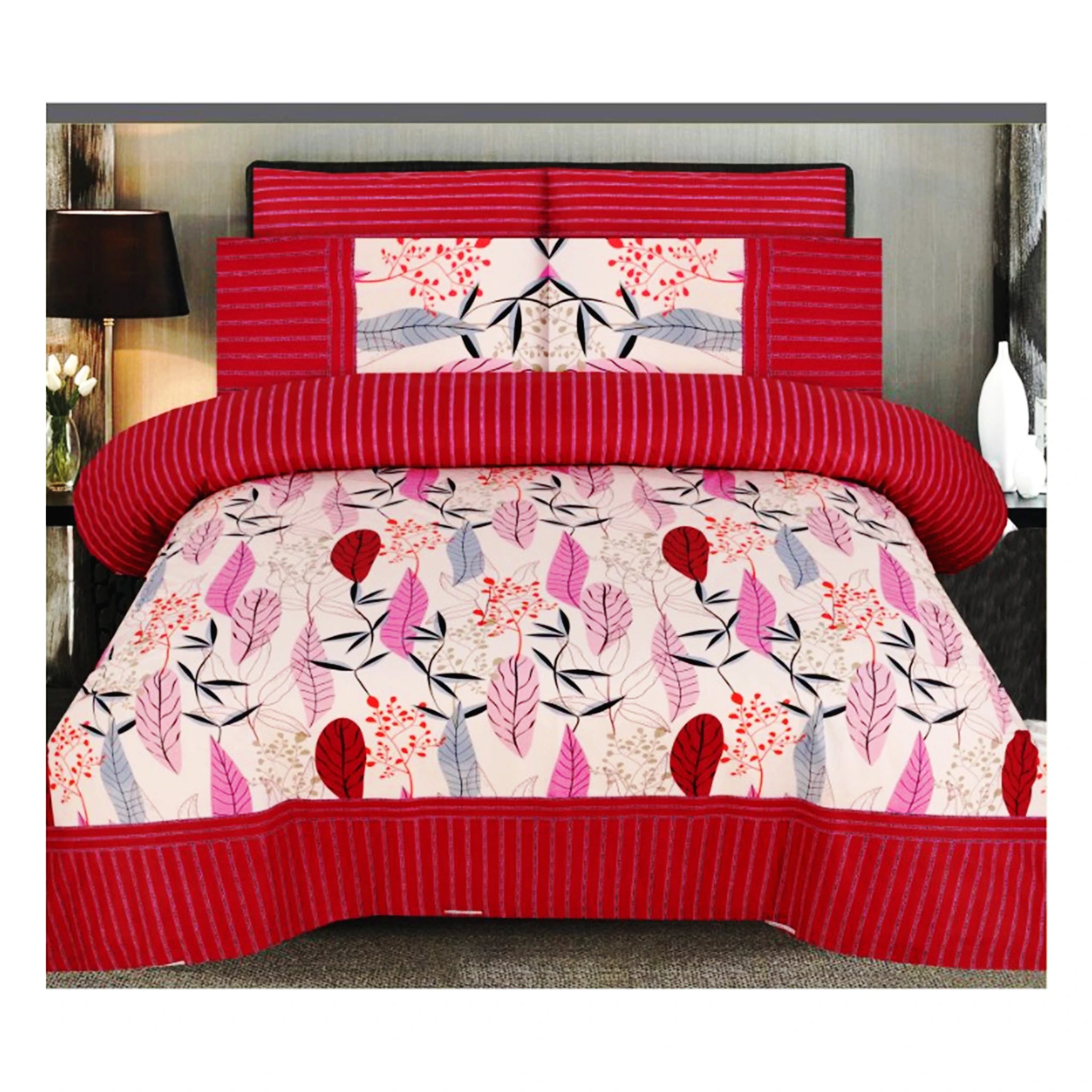 Pure Cotton King size Bedsheet with 2 Pillow Covers / premium cotton bedsheet-AK4521