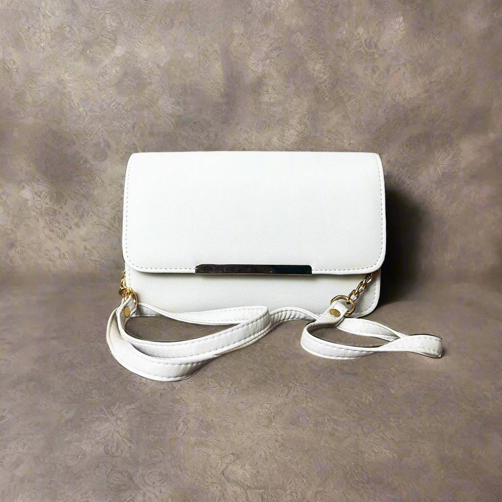 Cross Body Ladies Bag White / Cross Body bag for Females Party Wear NZ-105