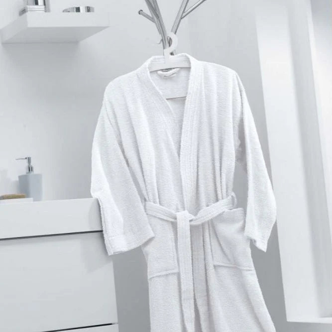 Luxury Premium Bathrobes / Adult Bathrobe / 100% cotton soft white bathrobe.