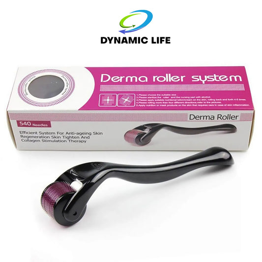 Derma Roller 0.5mm with 540 Micro Needle for Hair Growth and Facial Skin Therapy| Skin Care Beauty Tool for Anti-Aging Skin Repair, Anti Wrinkles Stretch, and Acne Scars Removal for Men and Women/Health and beauty Kit