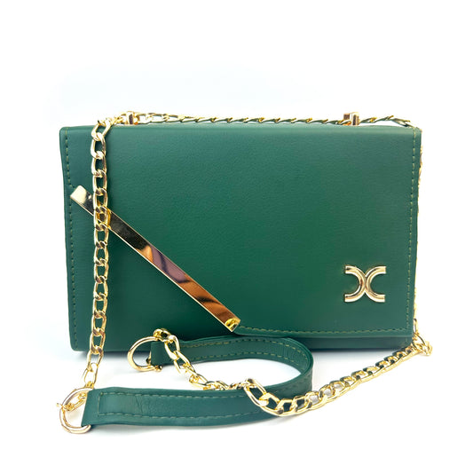 Cross Body Ladies Bag Green/ Cross Body bag for Females Party Wear AI-271