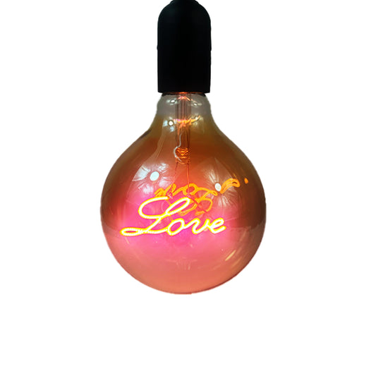 Love Hanging Light With Rope  / Pink Love Hanging LED Light