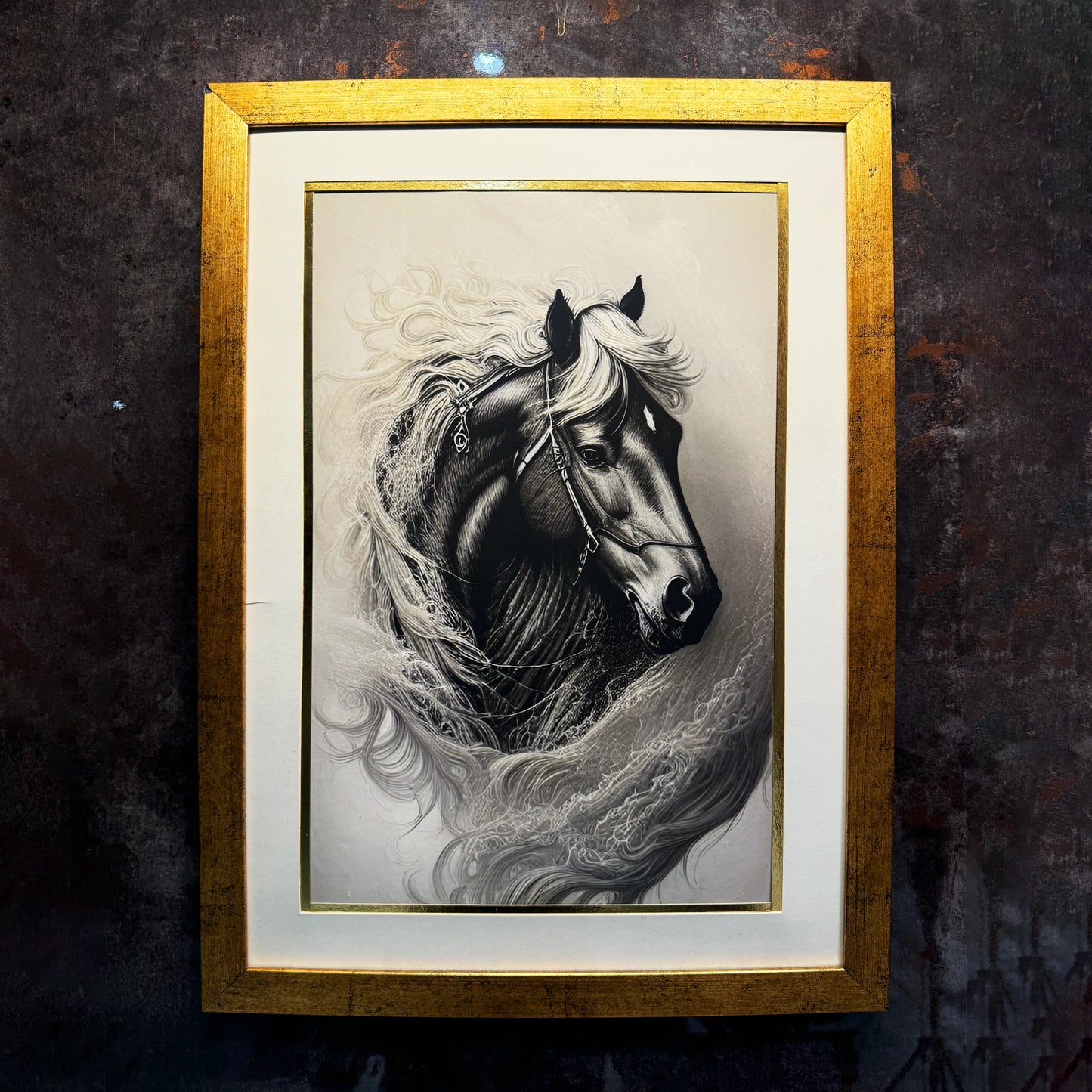 Premium Horse Art painting/ Watercolour Horse Art print/Horse Painting Wall Art Hanging frames