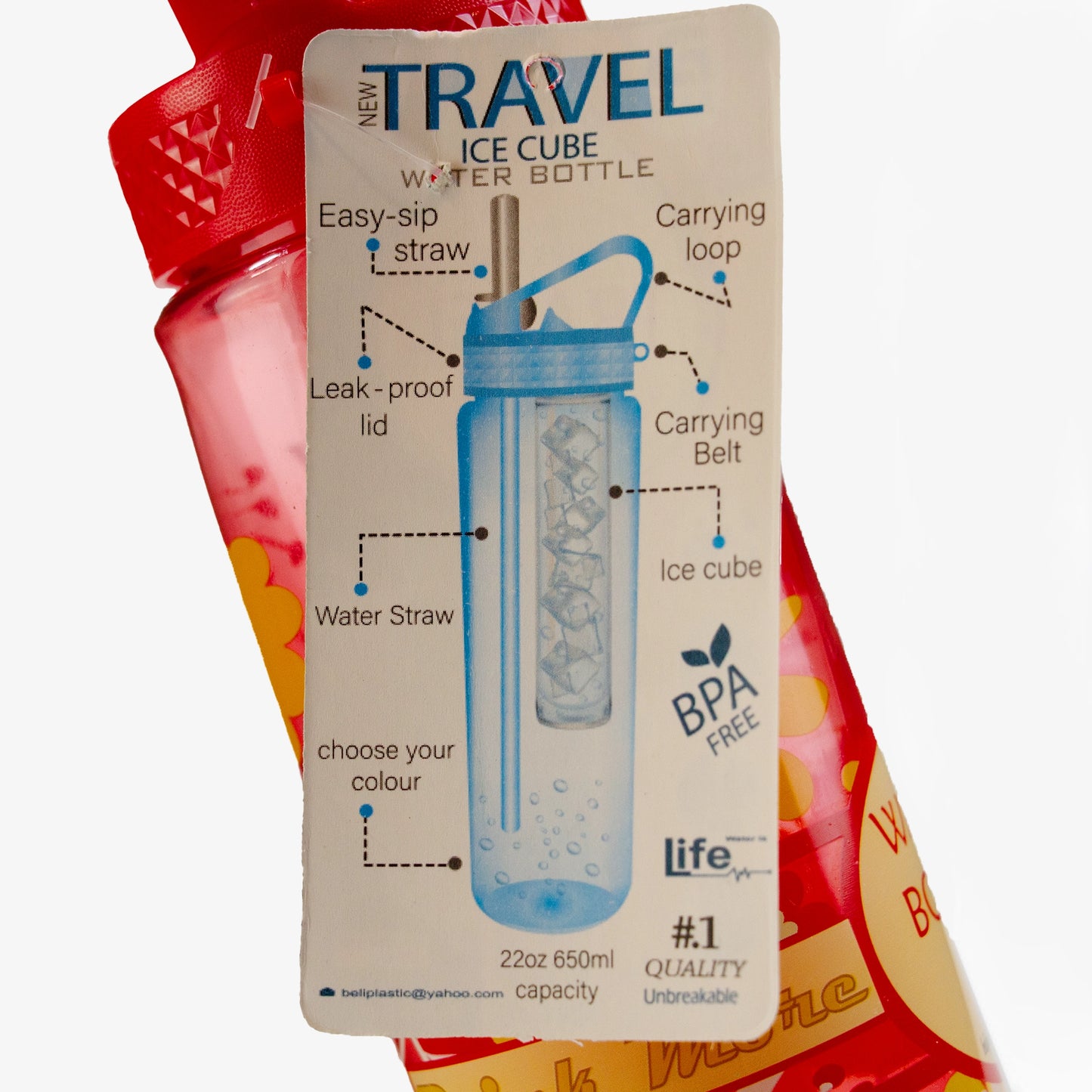 Travelling Water Bottle with Ice Pack/ Water Bottle for travel Gym/ Sipper Bottle