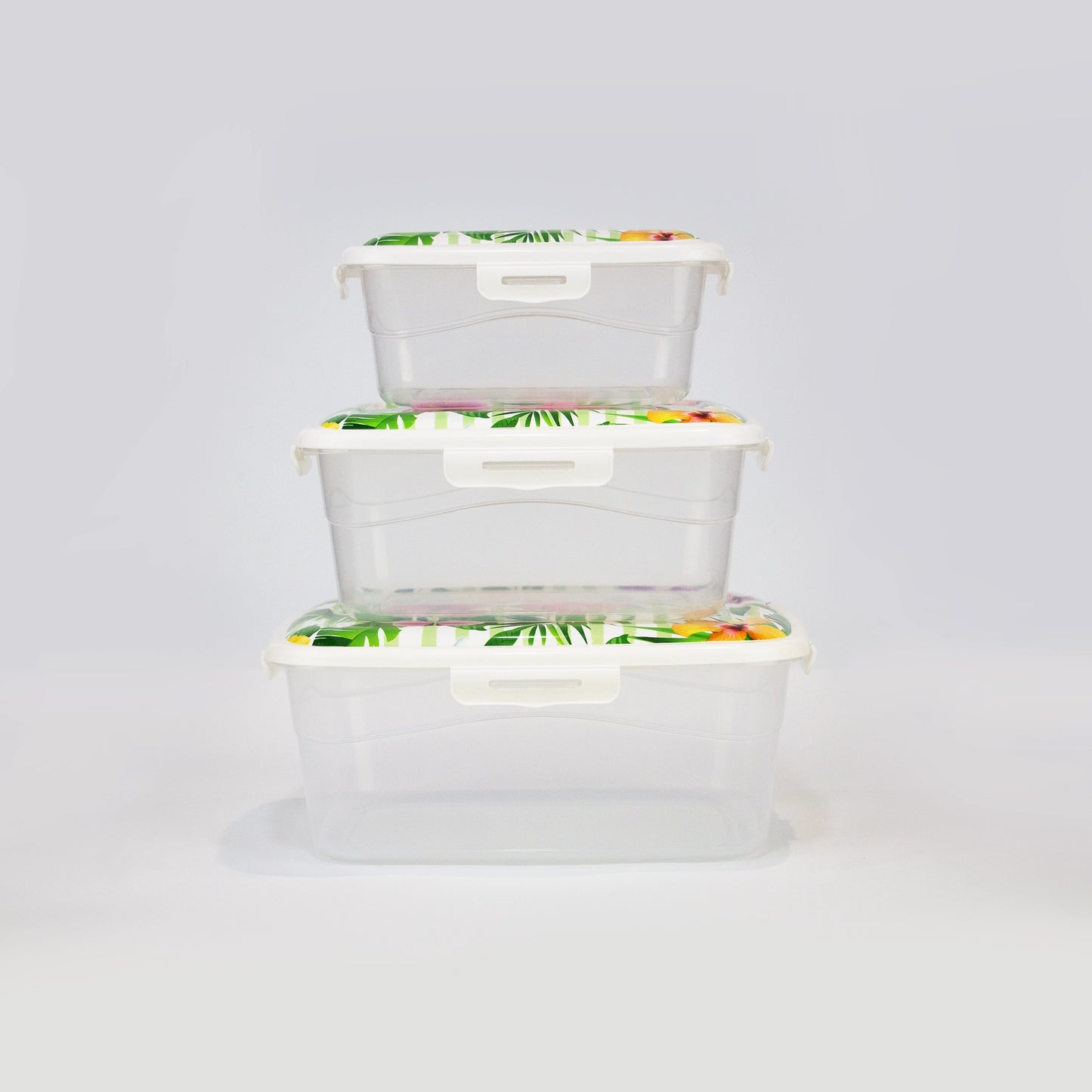 3 In 1 Rectangle Shape Storage Box/ Food Storage box Set 3 piece/ Food Box with Lid