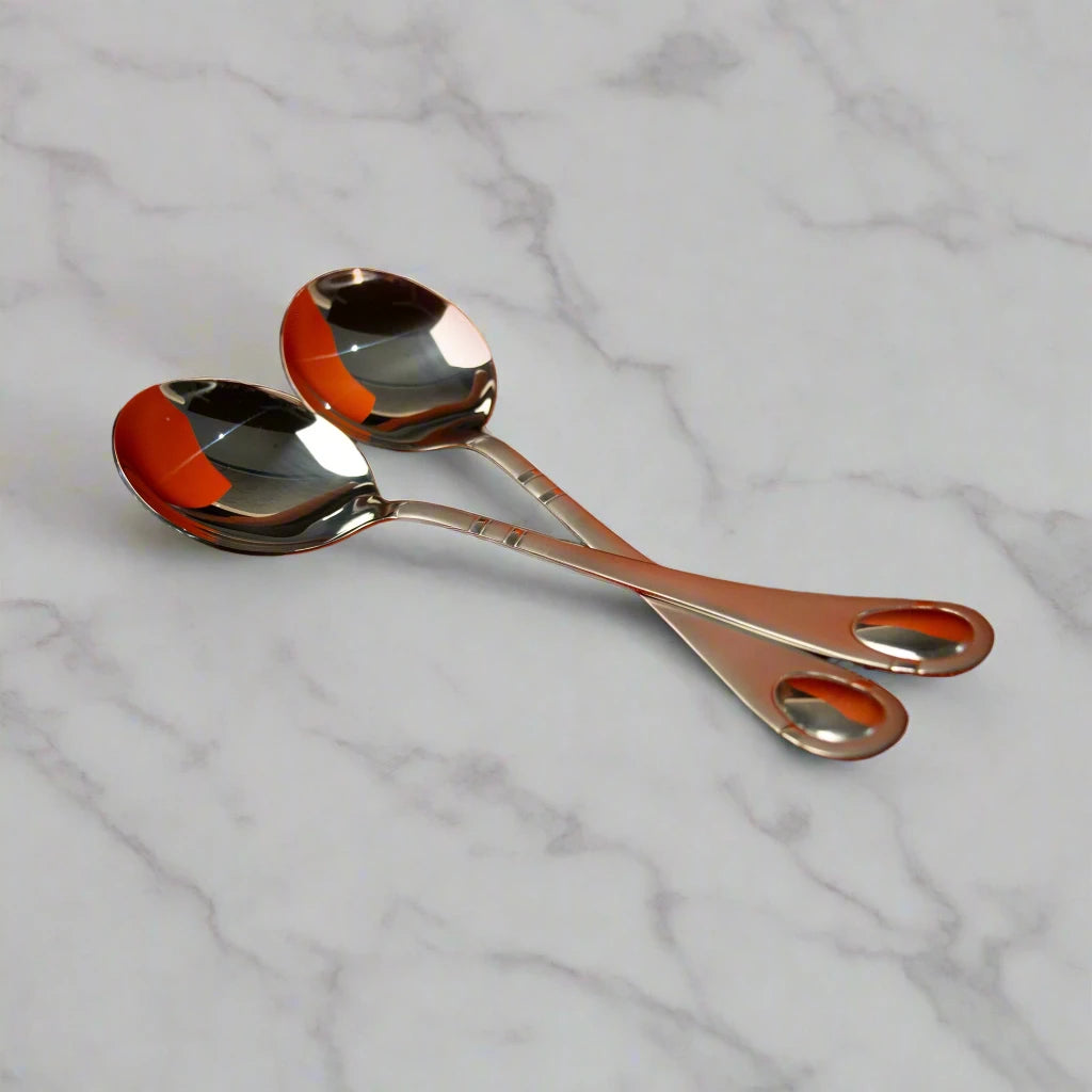 Premium Quality Serving spoon Set 2pc/ High-Quality Stainless-Steel Curry Serving Spoons Tulip