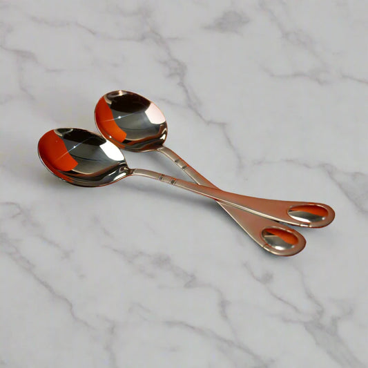 Premium Quality Serving spoon Set 2pc/ High-Quality Stainless-Steel Curry Serving Spoons Tulip