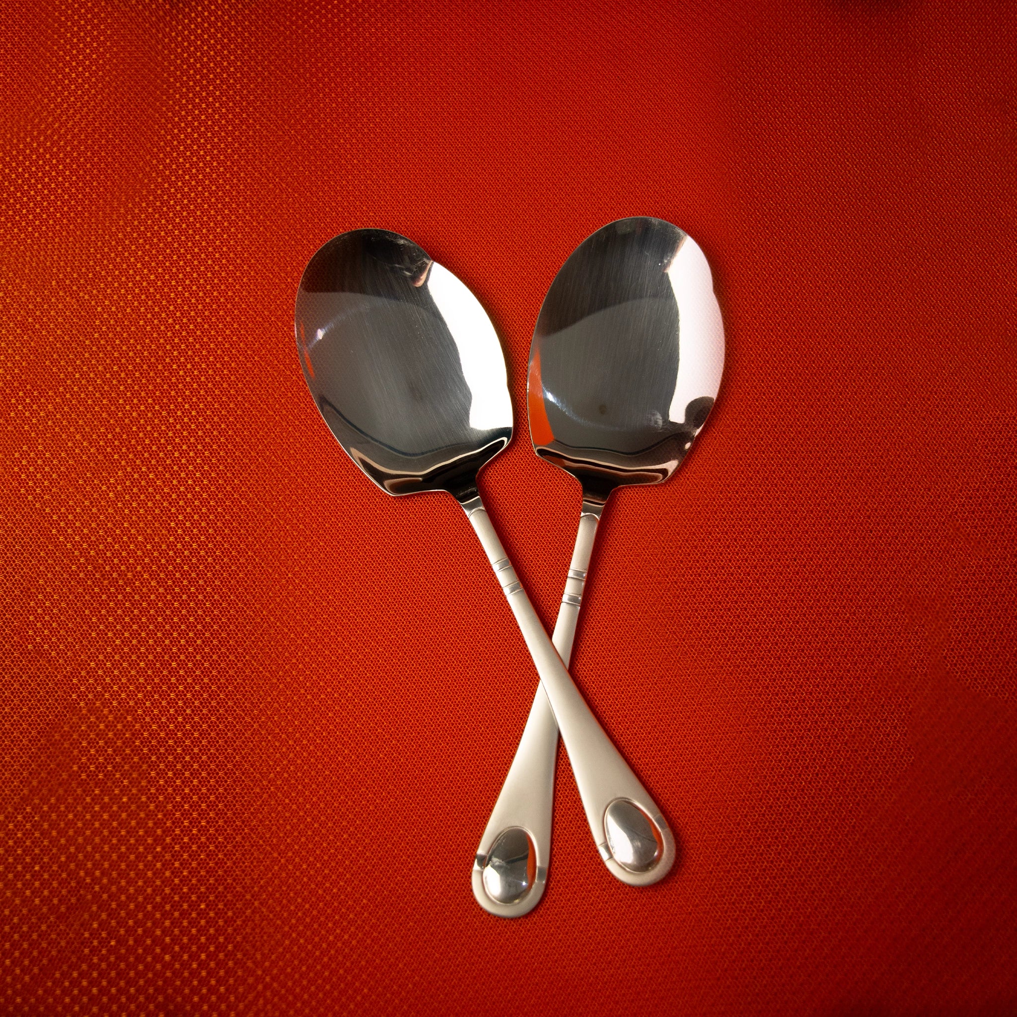 Premium Quality Serving spoon Set 2pc/ High-Quality Stainless-Steel Rice Serving Spoons Tulip