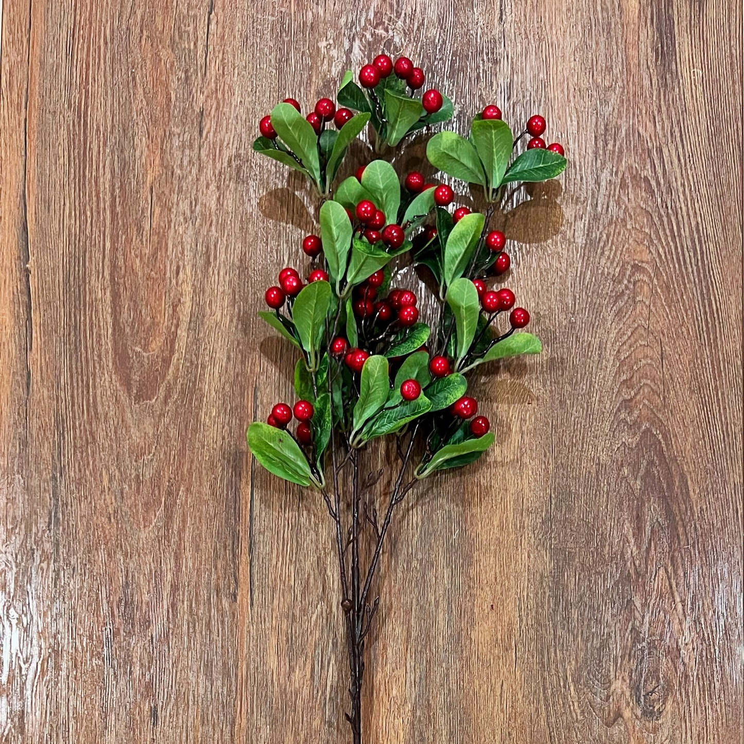 Artificial Red Berry Holly Leaves Flower for Home Decor/ Artificial Flower for Decor