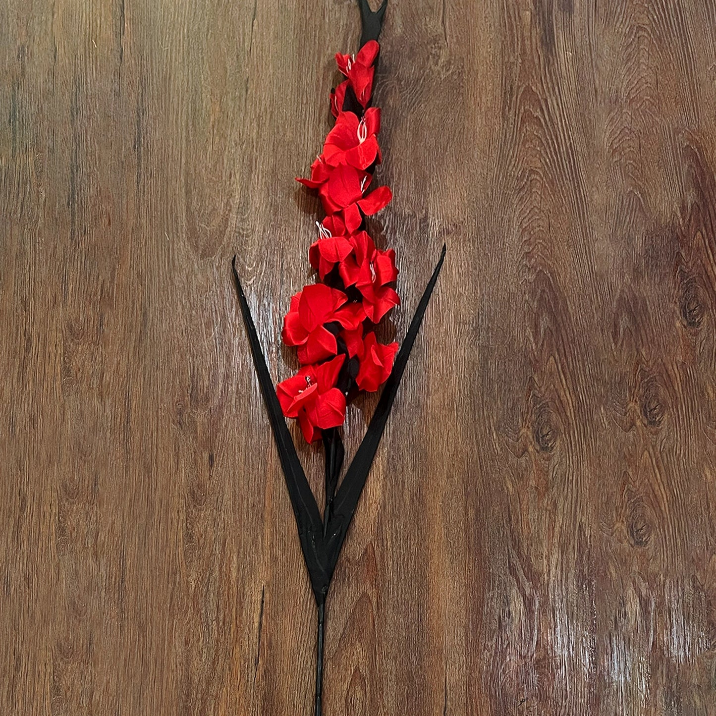 Artificial Flowers Red Blood Gladiola for Home Decor/ Artificial Flower Bush for Home and Office Decor