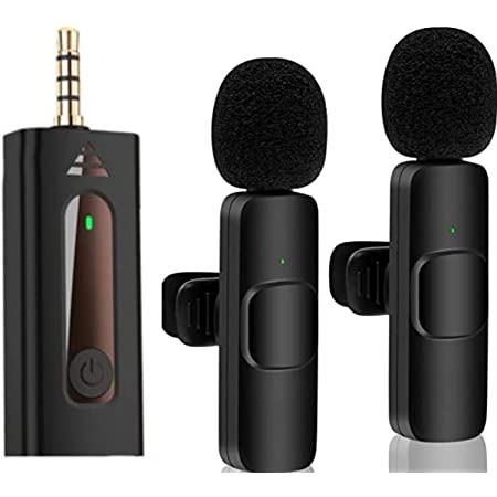 K15 Dual Wireless Microphone 3 5 Mm Type C And Lightning/ K15 MICROPHONE 3 in 1 Single & Dual Wireless Microphone 3.5mm, Type C & Lightning Wireless Microphone Mic Universal for DSLR, Amplifier, Laptop, Vlogging & Making Videos With Noise Cancellation