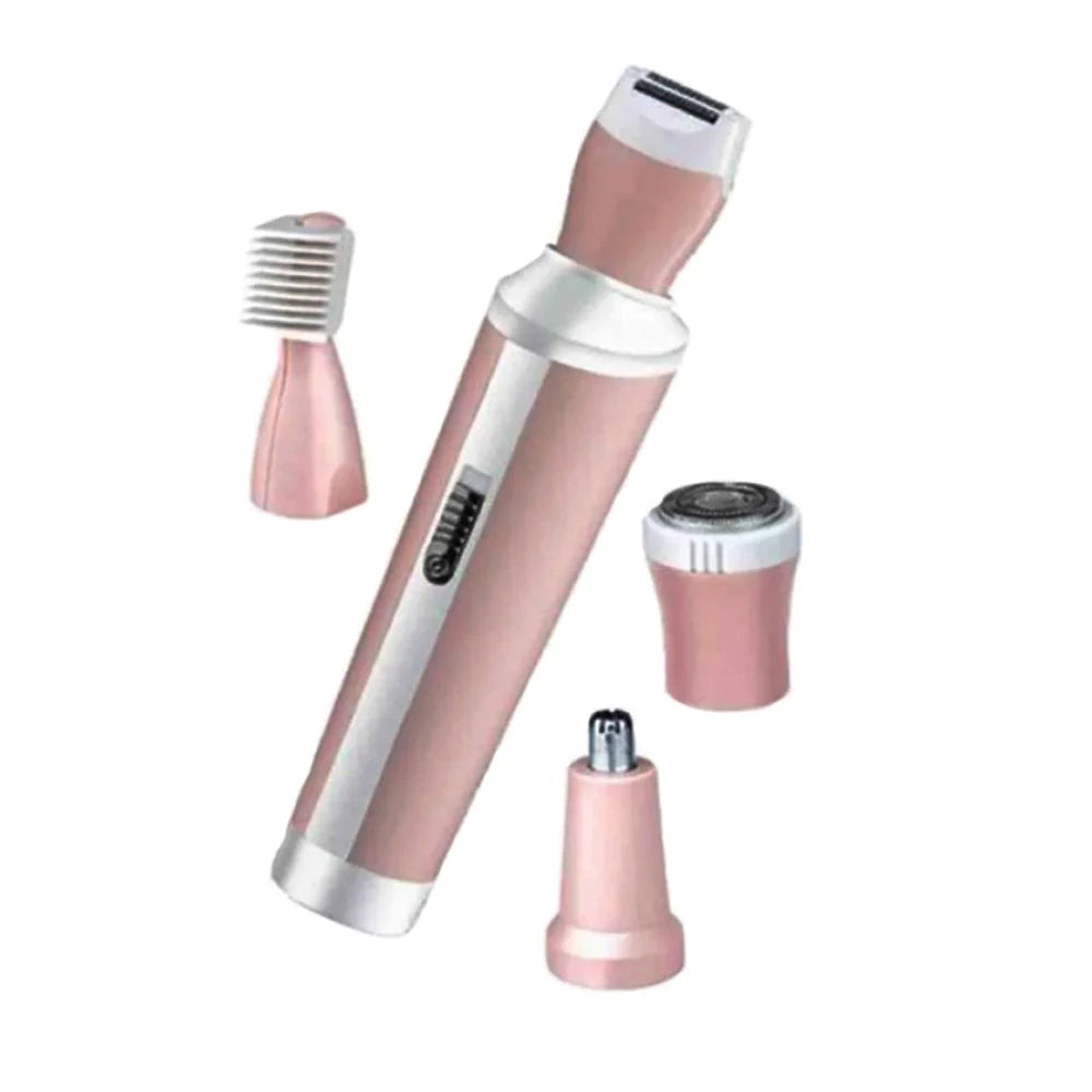 Lady Shaver & Eyebrows Trimmer/Nikai NK-7802 4IN1 Shaver Suit For Ladies/Nose Trimmer/Hair Remover/Skin Shaver