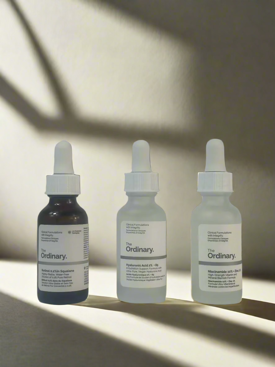 Set of 3 Ordinary Serums , Retinol 0.2% in Squalane , Hyaluronic Acid 2% + B5 , Niacinamide 10% + Zinc 1 %