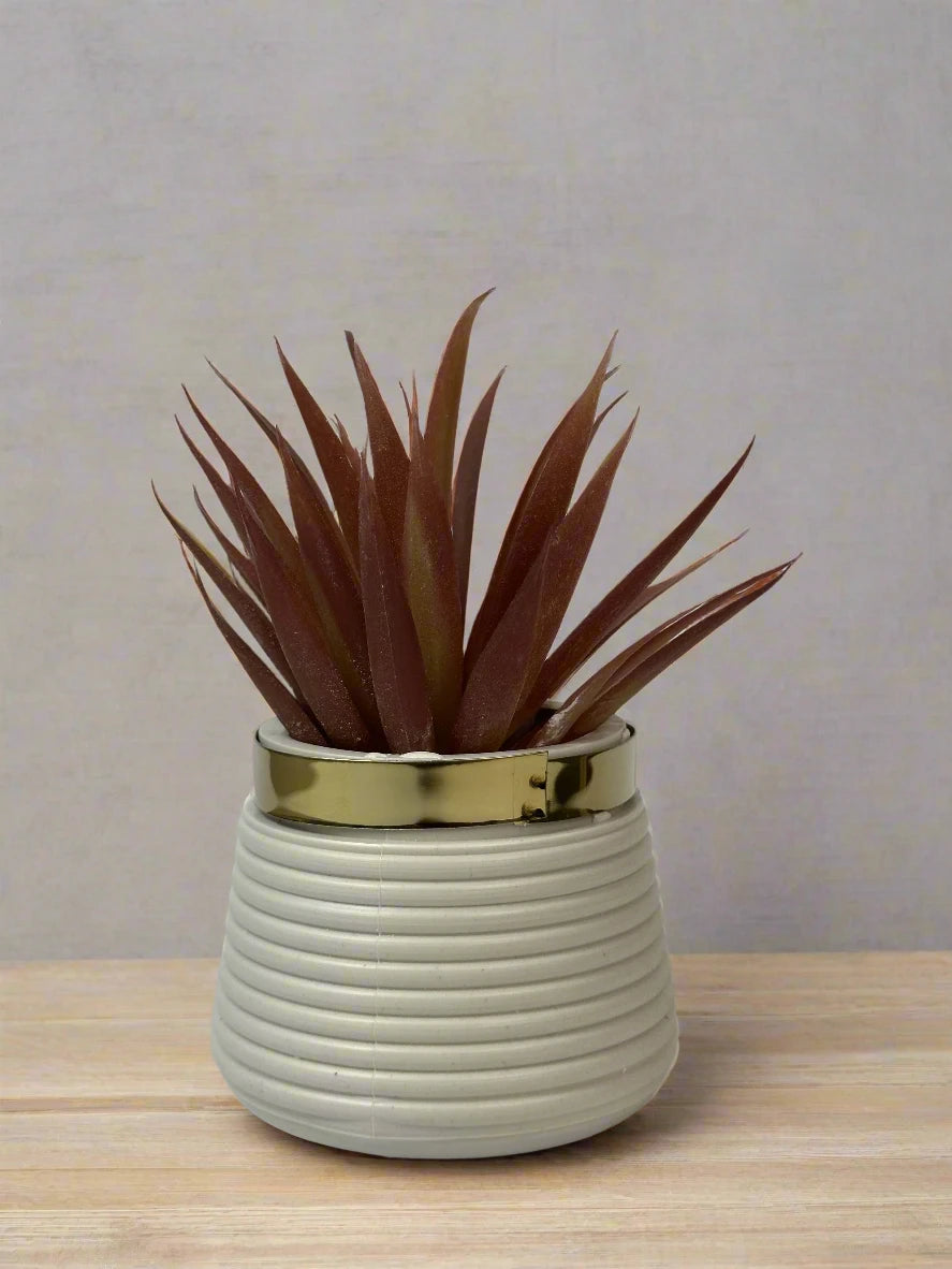 Ceramic Flowerpot Agave/ Artificial plant for decor/ Home and Office Decor