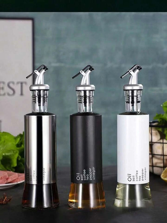 Stainless Steel Oil Bottle with Safety Lock/ Oil Vinegar Bottle for Kitchen