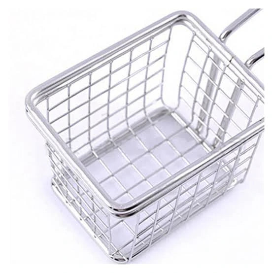 French Fries Mini Steel Basket/ Stainless Steel Chips Deep Fry Basket Mini