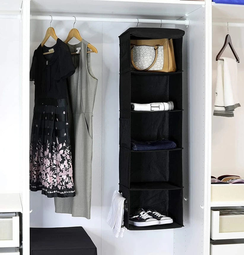 5 Shelves hanging Wardrobe Organizer/ Wardrobe Clothes Organizer