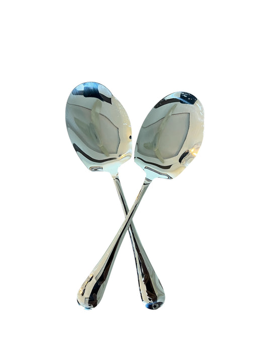 Premium Quality Serving spoon Set 2pc/ High-Quality Stainless-Steel Rice Serving Spoons Omega