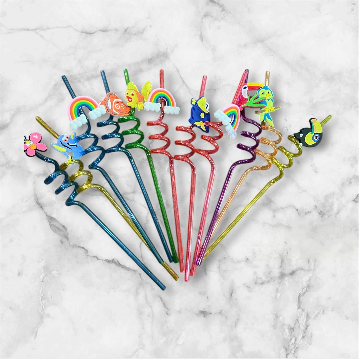 Drinking Straw for Kids 4pc/ Character Straw for Kids/Reuseable Straws