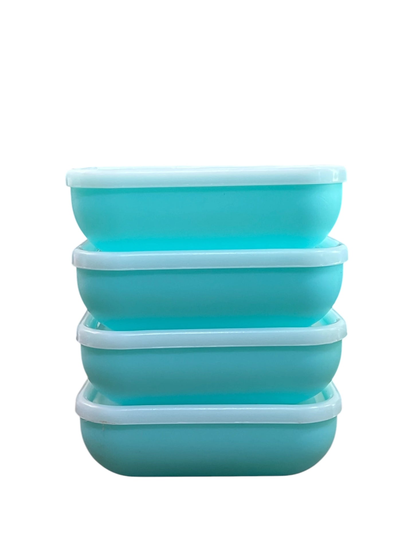 Splash Bowl Set 4 Pieces with Premium Lid Rectangle Shape/ Bowl set 4 in 1/ Storage bowls with lid