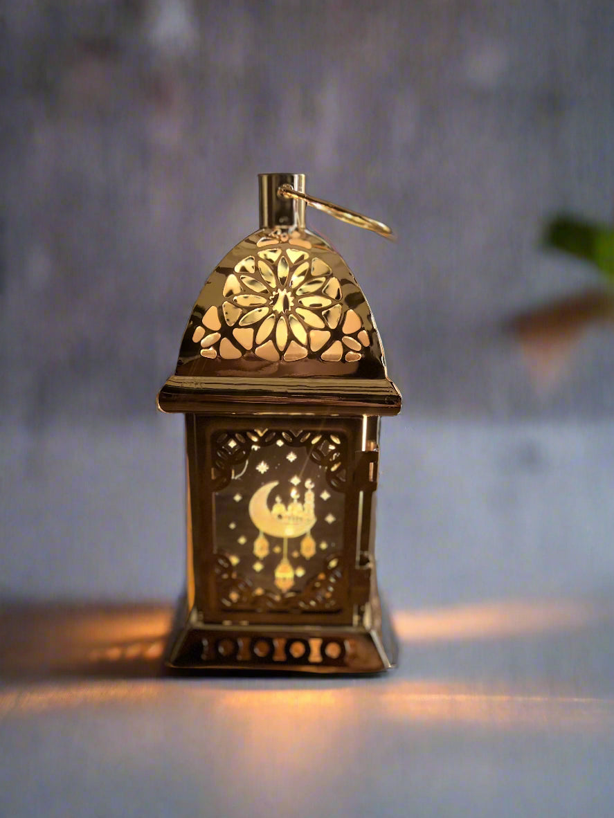 Retro Style Ramadan Mubarak Candle Lantern/Ramadan Decorative Lanterns/Metal Candle Holder for Party/Hanging Candle Holder/Metal Cage Candle Holder