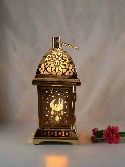 Retro Style Ramadan Mubarak Candle Lantern/Ramadan Decorative Lanterns/Metal Candle Holder for Party/Hanging Candle Holder/Metal Cage Candle Holder