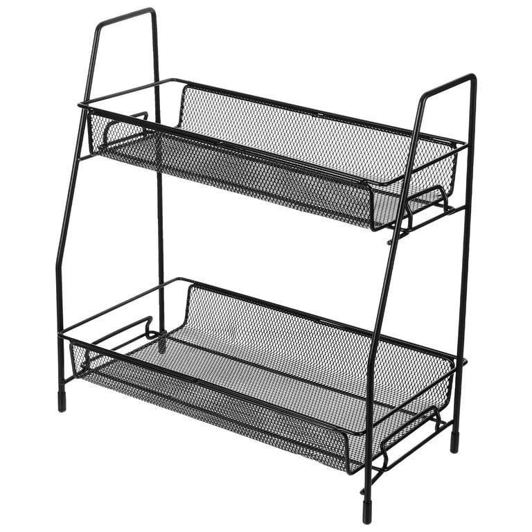 Tabletop Organizer with Shelf and Hooks/ Metal Organizer for Books household items