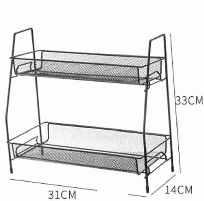 Tabletop Organizer with Shelf and Hooks/ Metal Organizer for Books household items